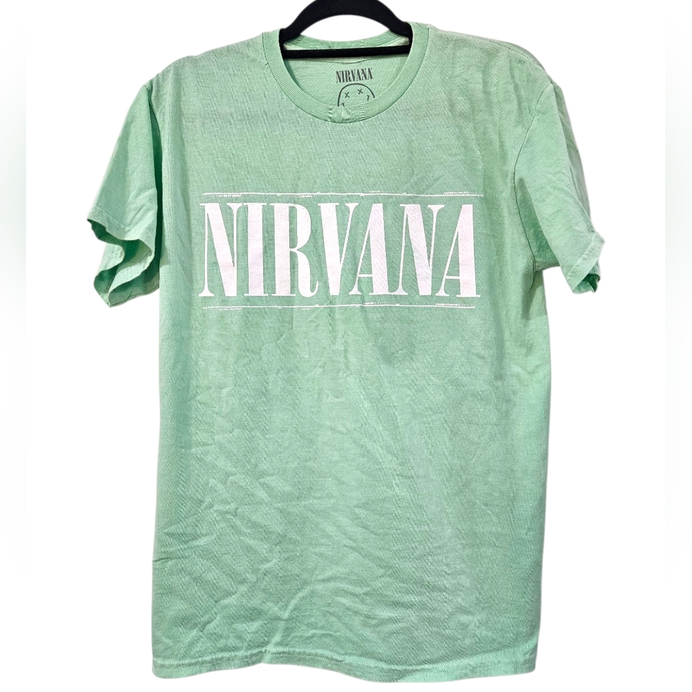 NWOT Nirvana Band Tee Grunge Retro Oversized Distressed Unisex Tee Size M